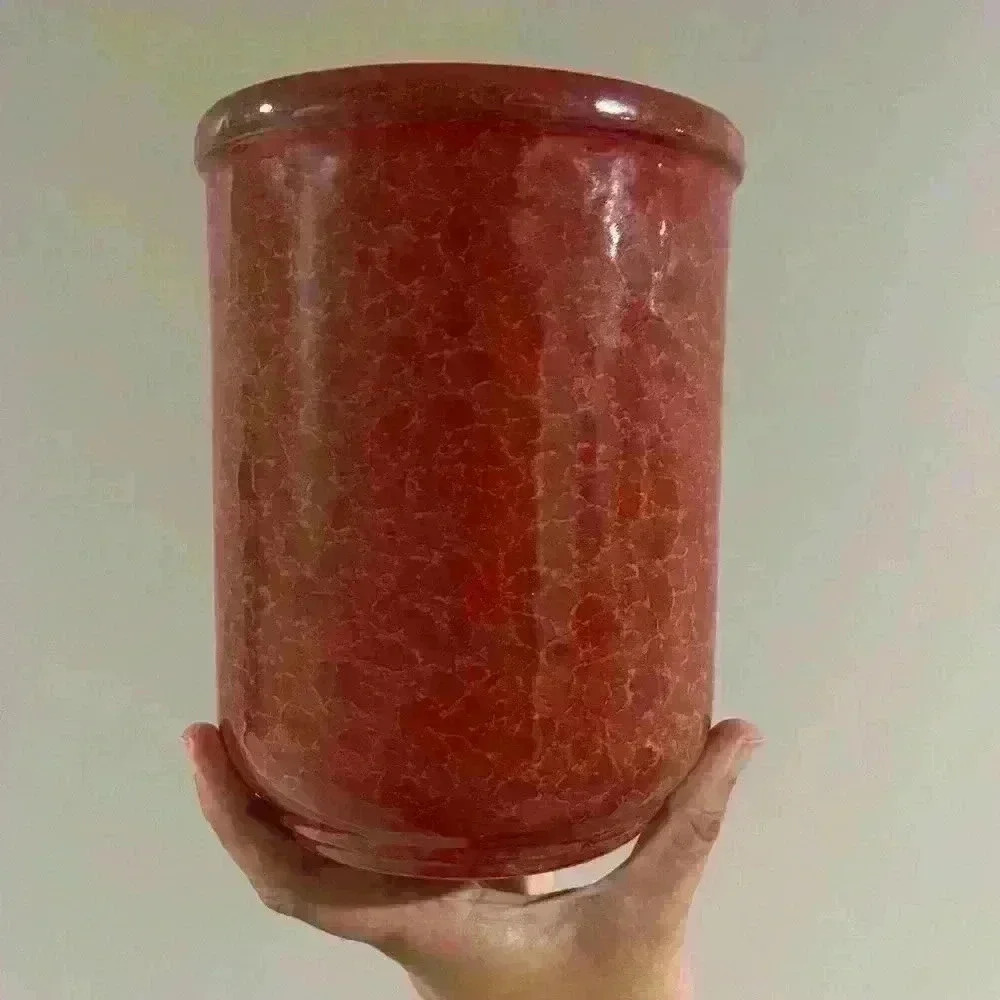 Beautiful marbled crimson made in Italy canister‎ - Picture 4 of 4